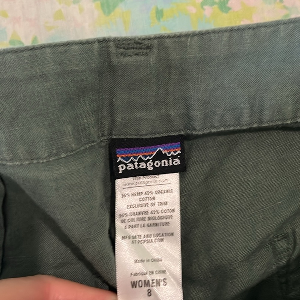 Patagonia |‎ Olive Green W's Island Hemp 5" Shorts Hiking Outdoors Active Size 8 - Picture 8 of 11